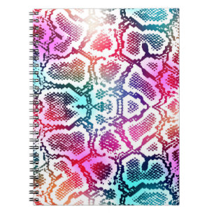 Colourful Snake Skin Texture Pattern. Notebook