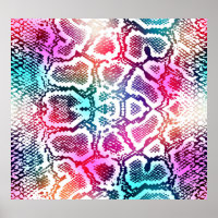 Colourful Snake Skin Texture Pattern.