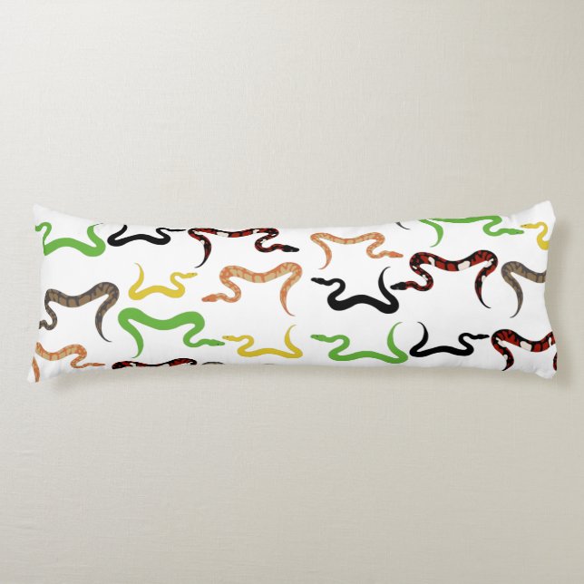 Colourful Snakes Python Reptile Pattern Body Cushion (Front)