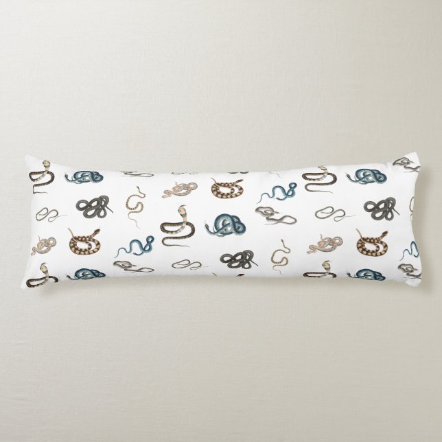 Colourful Snakes Reptile Animal Pattern Body Cushion (Front)