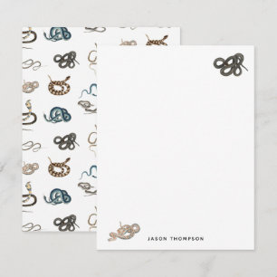 Colourful Snakes Reptile Animal Pattern Card