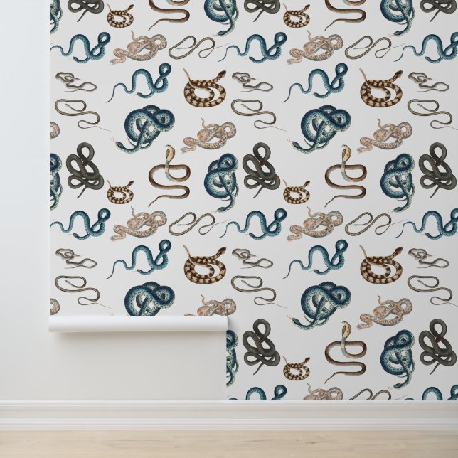 Colourful Snakes Reptile Animals Pattern Wallpaper (Application)