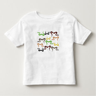 Colourful Snakes Reptile Pattern Toddler T-Shirt