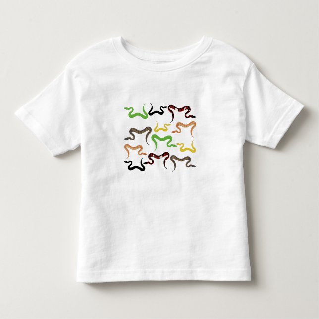 Colourful Snakes Reptile Pattern Toddler T-Shirt (Front)