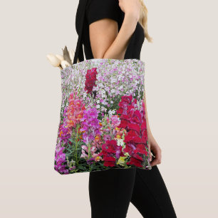 Colourful Snapdragon Garden Floral Tote Bag