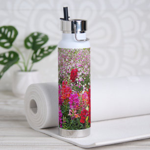 Colourful Snapdragon Garden Floral Water Bottle