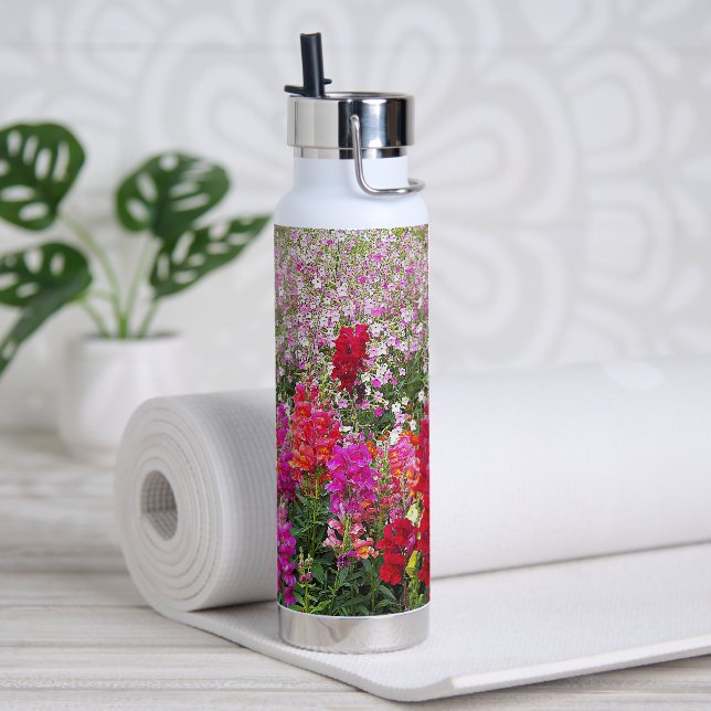 Colourful Snapdragon Garden Floral Water Bottle (Yoga)