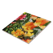 Colourful Snapdragons Ceramic Tile (Side)