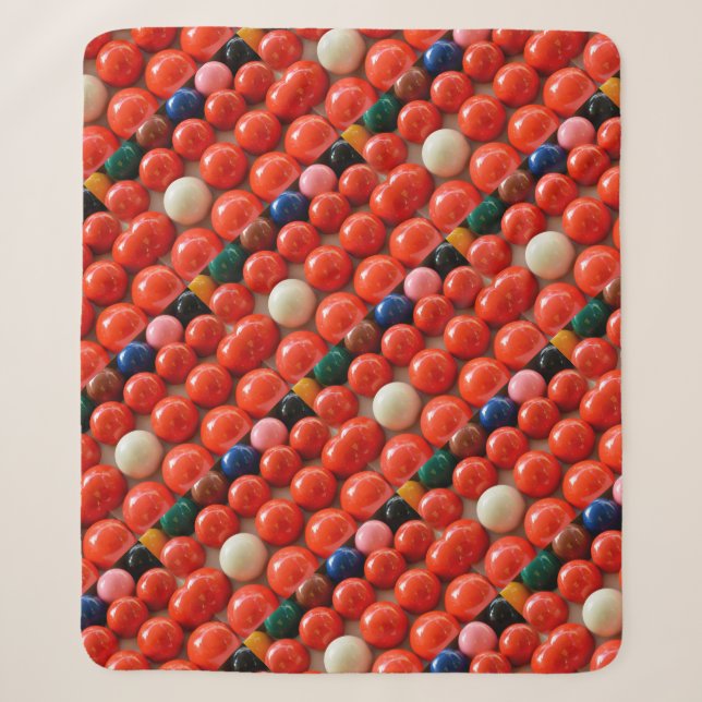 Colourful Snooker Balls, Sherpa Blanket (Front)