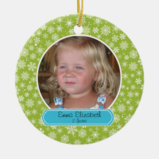 Colourful Snowflake Ornament (Front)