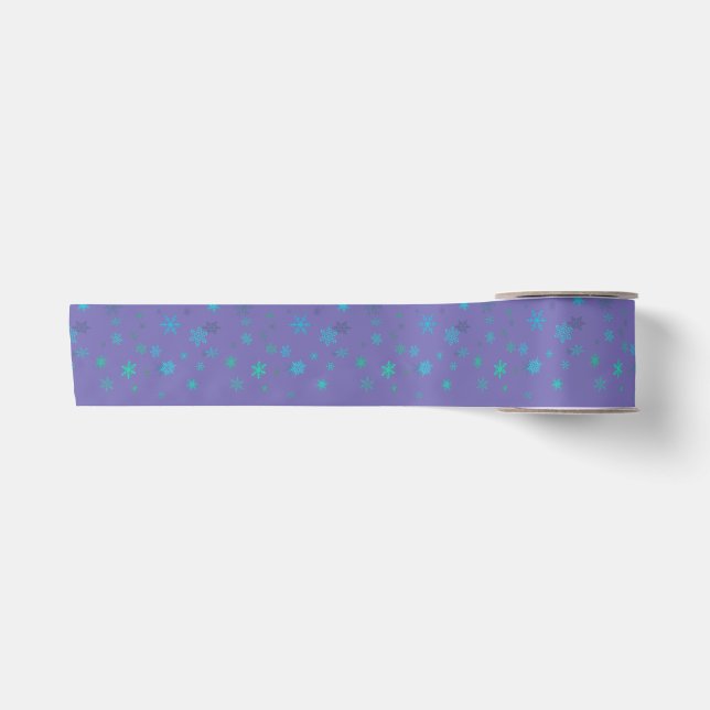 Colourful Snowflake Ribbon Satin Ribbon (Front)