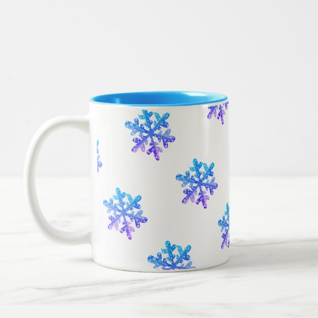Colourful Snowflakes Gift Mug (Left)