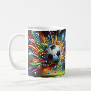 Colourful Soccer Ball Coffee Mug