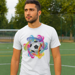 Colourful Soccer Ball Mens T-Shirt