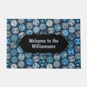 Colourful Soccer Ball Pattern Doormat