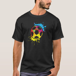 Colourful Soccer Ball Player Team Coach Trainer Fo T-Shirt