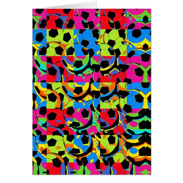 Colourful Soccer Balls Abstract (Front)