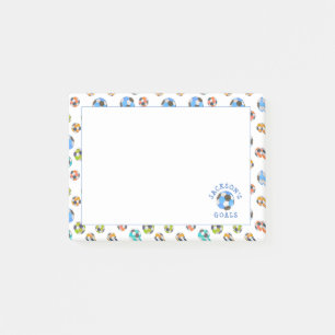Colourful Soccer Balls Kids Goals Notes