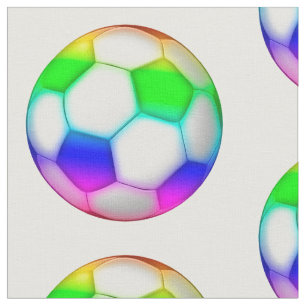 Colourful Soccer Balls Pattern   Sport Gifts Fabric
