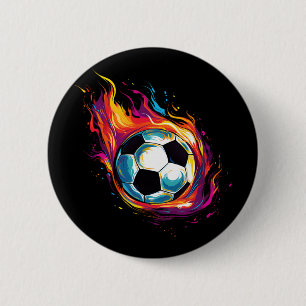 Colourful Soccer Ll 6 Cm Round Badge