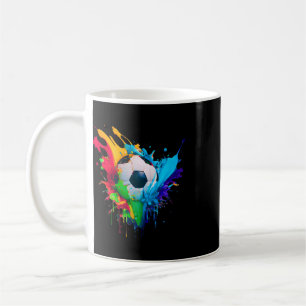 Colourful Soccer Ll Splash Love Soccer Goal Art Sp Coffee Mug