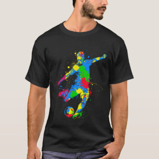 Colourful Soccer Player  T-Shirt