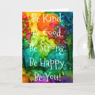 Colourful Social Distancing Words Greeting Card