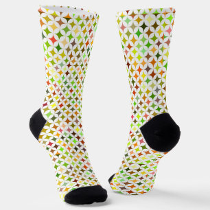 Colourful socks feature a geometric pattern
