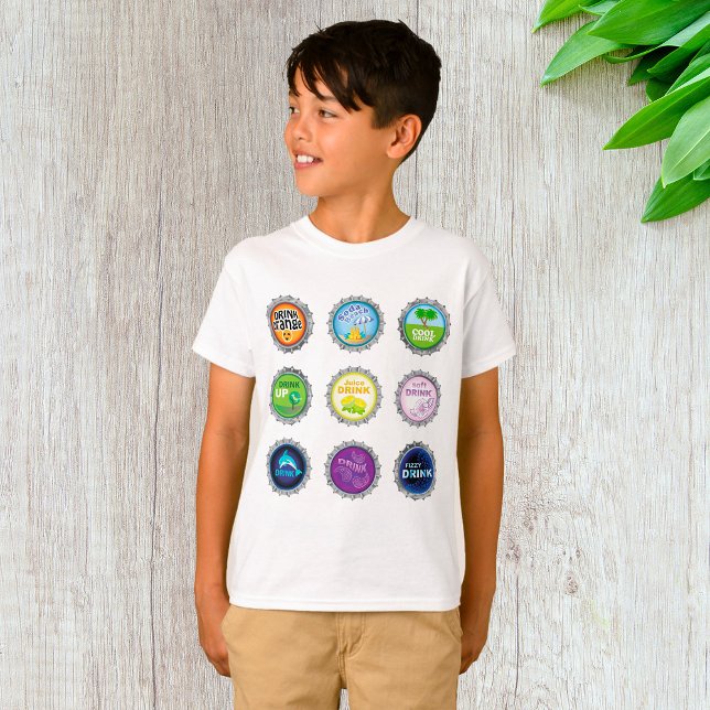 Colourful Soda Bottle Caps T-Shirt (Creator Uploaded)