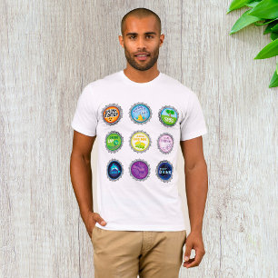Colourful Soda Bottle Caps T-Shirt