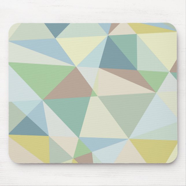 Colourful Soft Colours Geometric Modern Pattern Mouse Pad (Front)