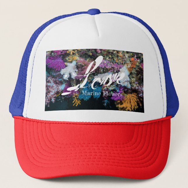 Colourful soft coral, Marine Flowers Trucker Hat (Front)