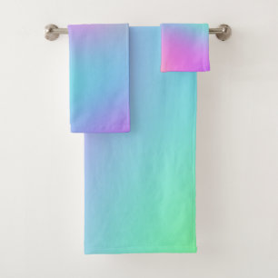 Colourful Soft Gradient Bath Towel Set