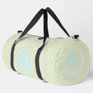 Colourful Soft Pastel Boho Trippy Hippie Mandala Duffle Bag