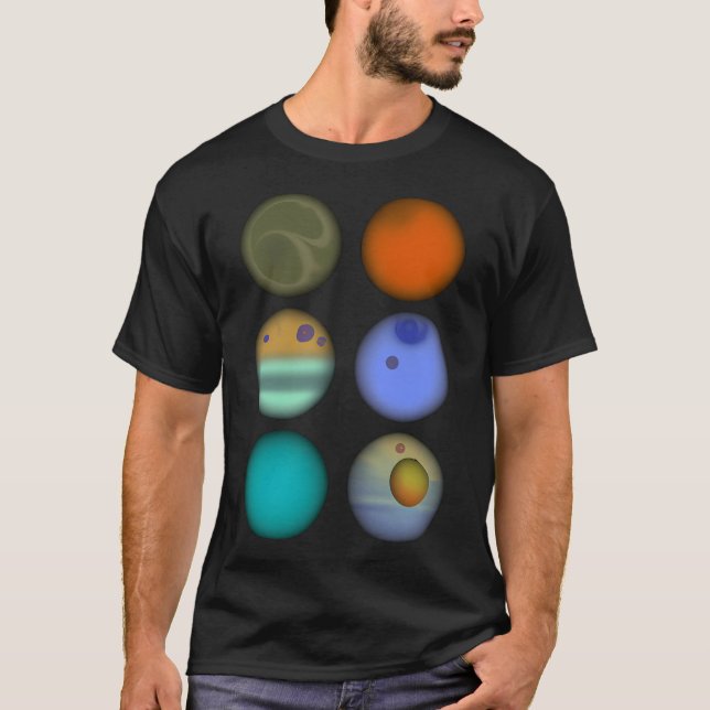 Colourful Solar  Planets T-Shirt (Front)