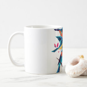 Colourful Songbirds Ceramic Coffee Mug