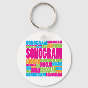 Colourful Sonogram Key Ring
