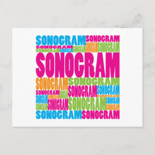 Colourful Sonogram Postcard