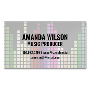 Colourful Sound Bar Equalizer Magnetic Business Card