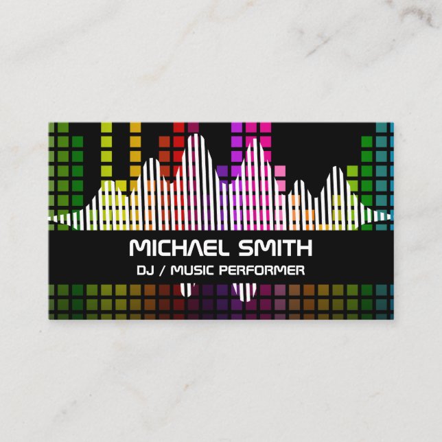 Colourful Sound Bar Equalizer | Producer Business Card (Front)