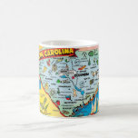 Colourful South Carolina Mug<br><div class="desc">A fun vintage postcard map of South Carolina repurposed!</div>
