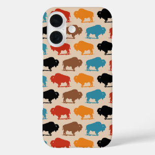 Colourful Southwestern Buffalo Pattern iPhone 16 Case