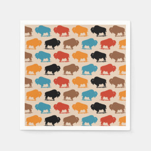 Colourful Southwestern Buffalo Pattern Napkin