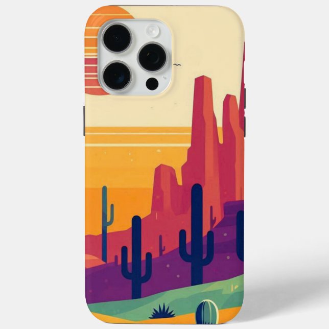 Colourful southwestern desert art Case-Mate iPhone case (Back)