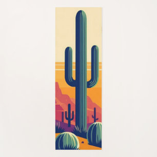 Colourful southwestern desert art yoga mat
