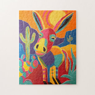 Colourful southwestern donkey puzzle