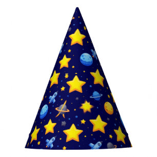 Colourful Space Adventure Party Hat
