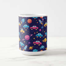 Colourful Space Adventure With Cars, Rockets