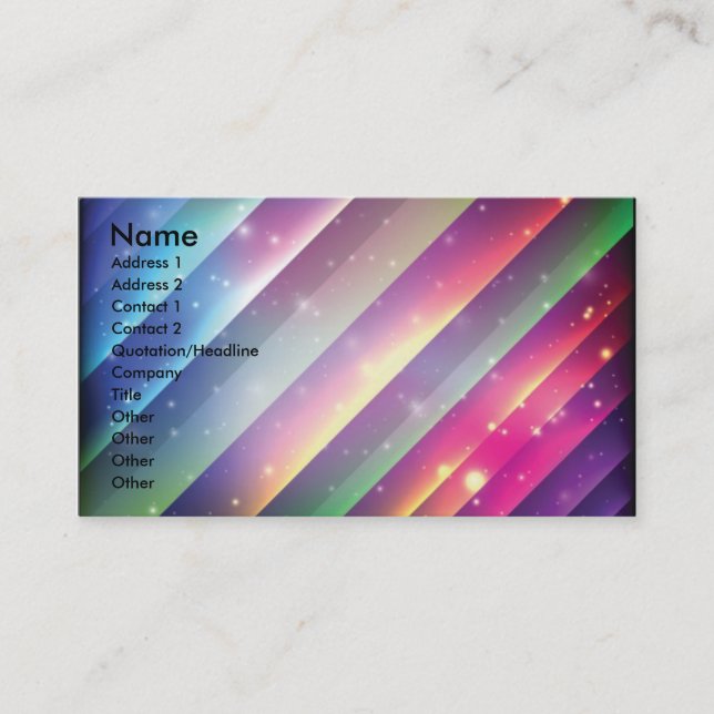 Colourful Space Backgrounds2, Name, Address 1, A.. Business Card (Front)