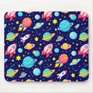 Colourful Space Cartoon Pattern Mouse Pad